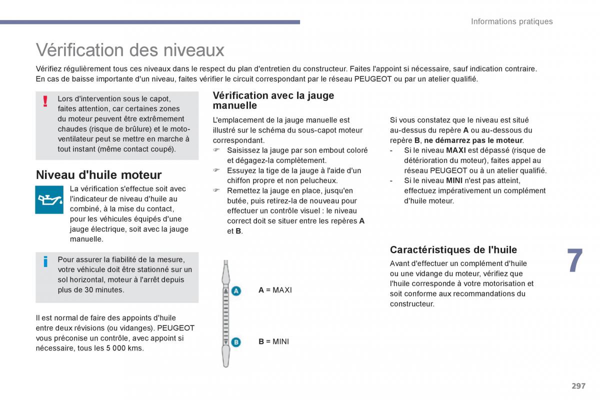 Peugeot 3008 FL2 manuel du proprietaire / page 299