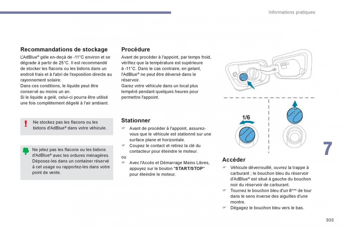 Peugeot 3008 FL2 manuel du proprietaire / page 307