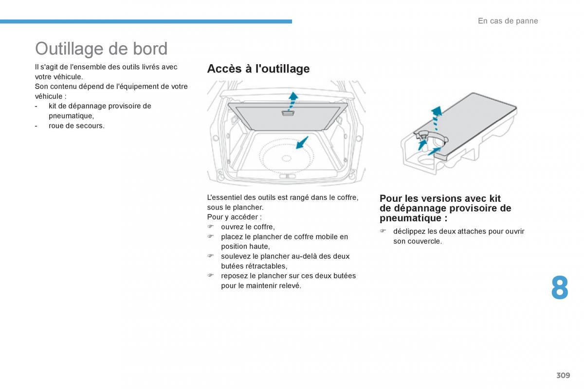 Peugeot 3008 FL2 manuel du proprietaire / page 311