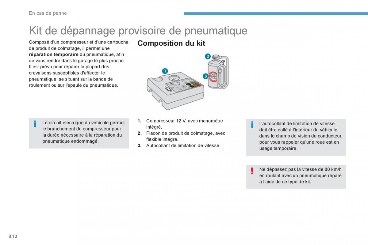 Peugeot 3008 FL2 manuel du proprietaire / page 314