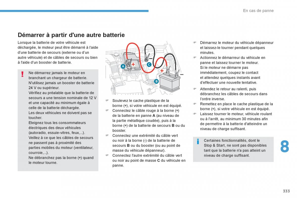 Peugeot 3008 FL2 manuel du proprietaire / page 335