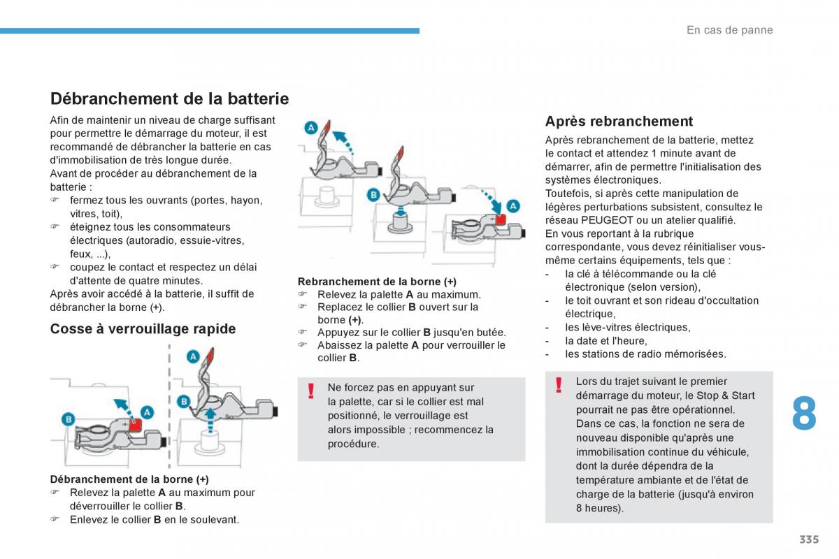 Peugeot 3008 FL2 manuel du proprietaire / page 337