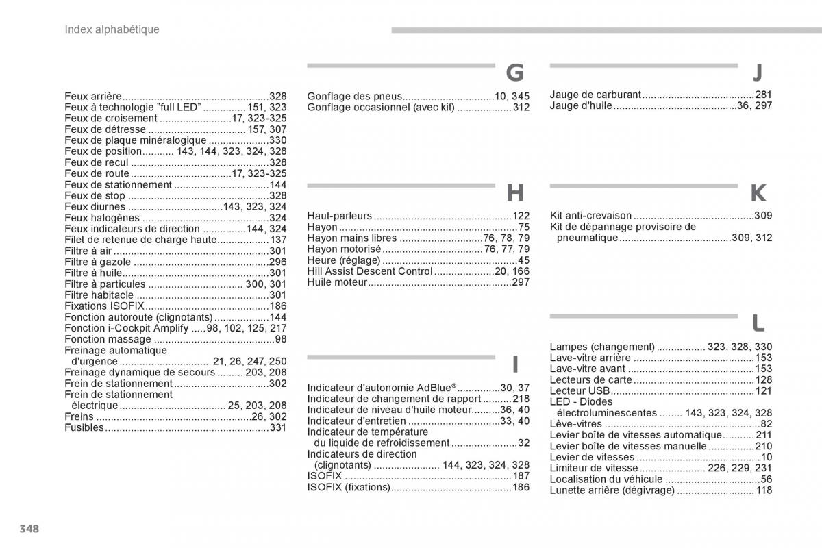 Peugeot 3008 FL2 manuel du proprietaire / page 350