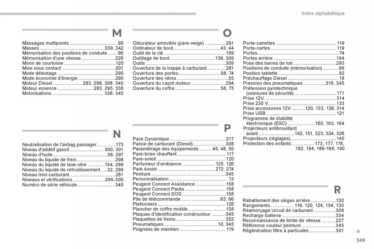 Peugeot 3008 FL2 manuel du proprietaire / page 351