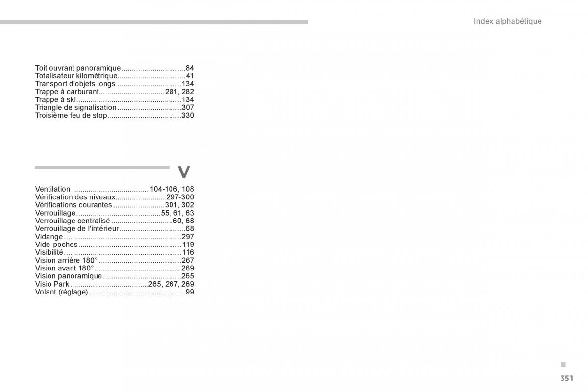 Peugeot 3008 FL2 manuel du proprietaire / page 353