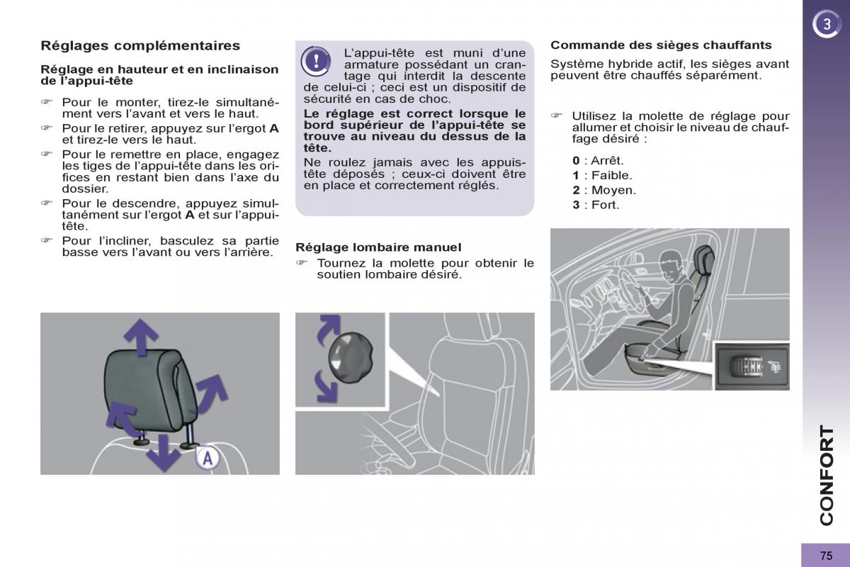 Peugeot 3008 Hybrid manuel du proprietaire / page 77