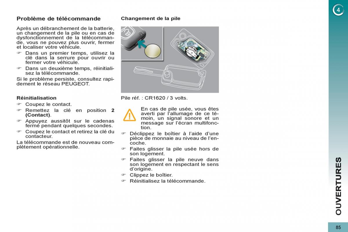 Peugeot 3008 Hybrid manuel du proprietaire / page 87