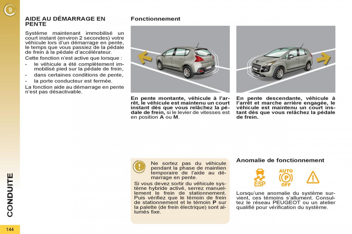 Peugeot 3008 Hybrid manuel du proprietaire / page 146