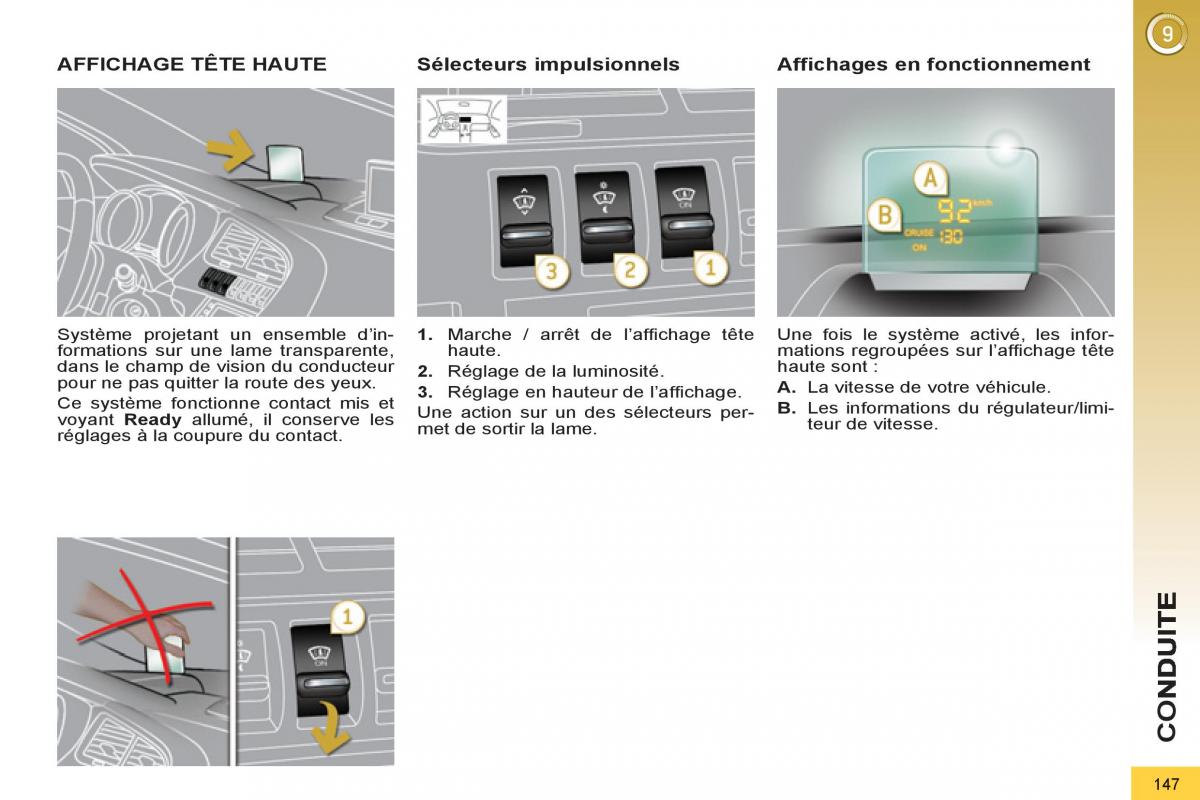 Peugeot 3008 Hybrid manuel du proprietaire / page 149