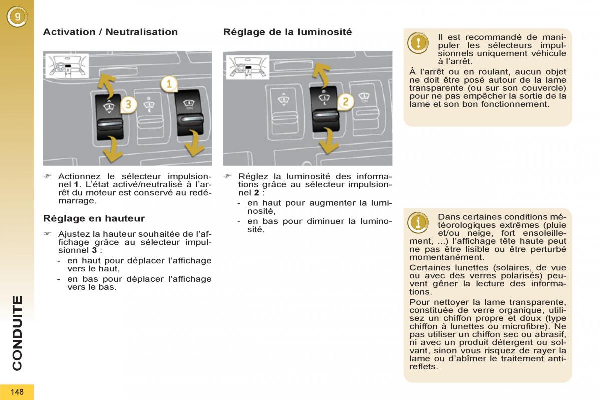 Peugeot 3008 Hybrid manuel du proprietaire / page 150