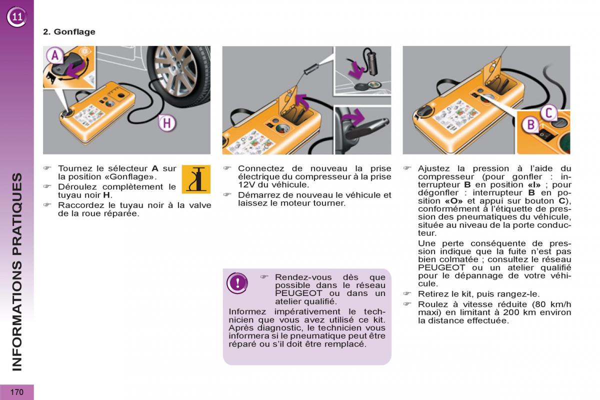 Peugeot 3008 Hybrid manuel du proprietaire / page 172