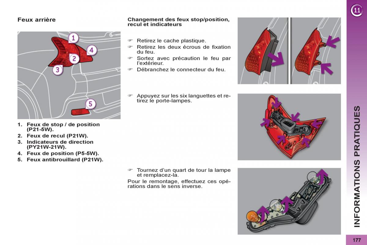 Peugeot 3008 Hybrid manuel du proprietaire / page 179