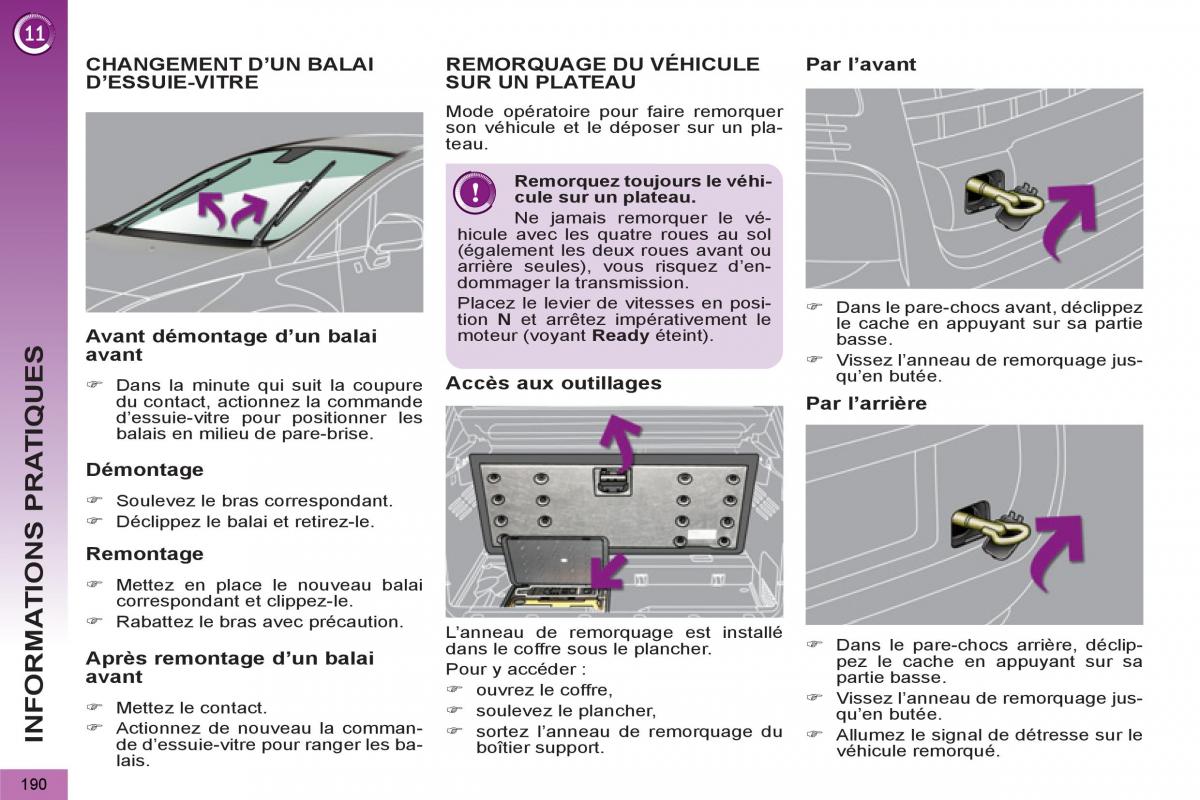 Peugeot 3008 Hybrid manuel du proprietaire / page 192