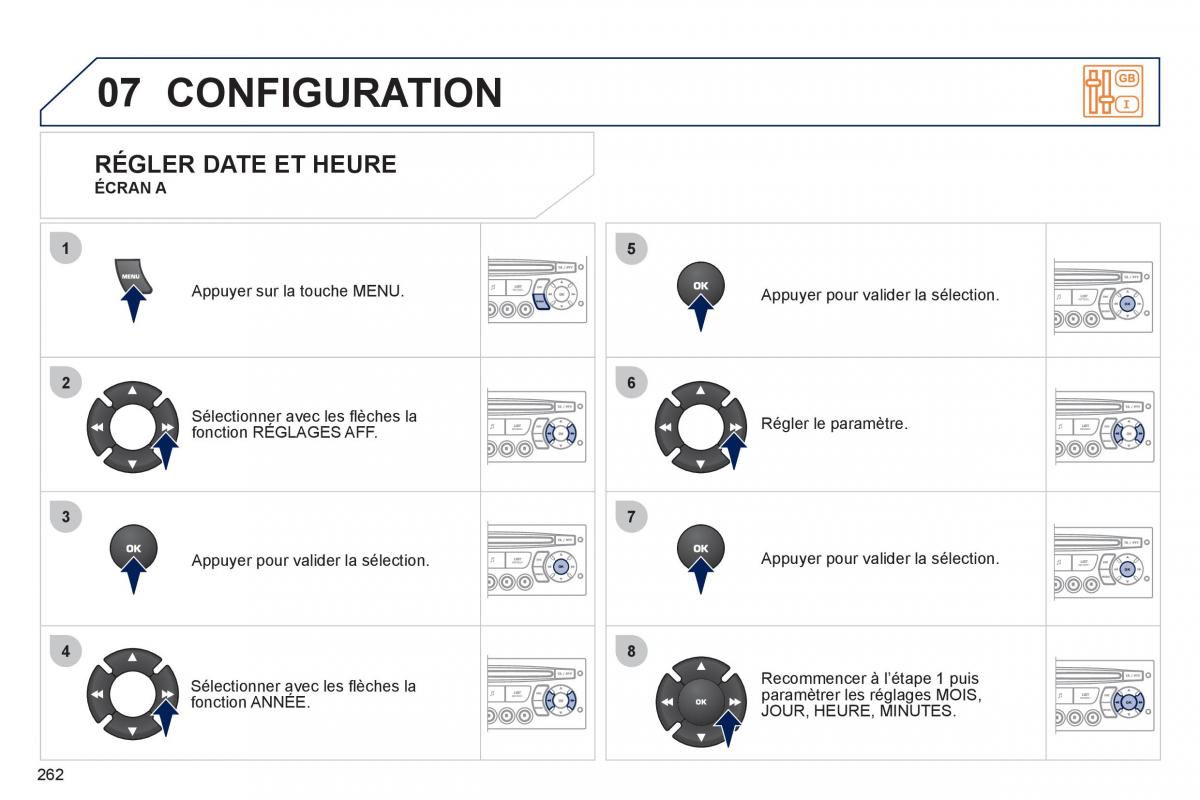 Peugeot 3008 Hybrid manuel du proprietaire / page 264