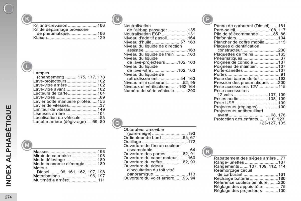 Peugeot 3008 Hybrid manuel du proprietaire / page 276