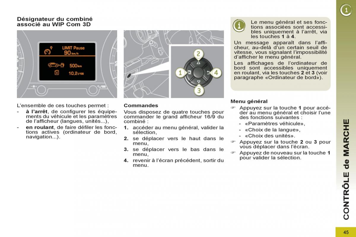 Peugeot 3008 Hybrid manuel du proprietaire / page 47