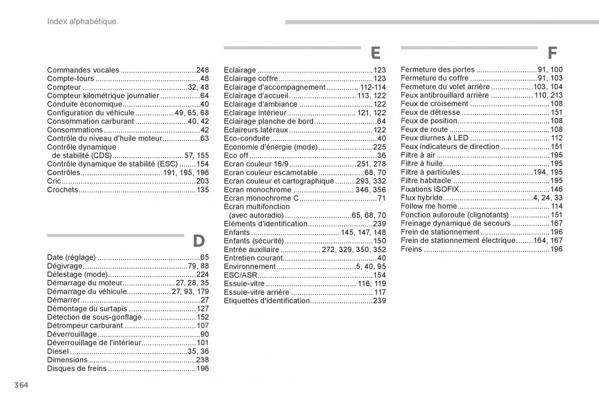 Peugeot 3008 FL Hybrid manuel du proprietaire / page 366