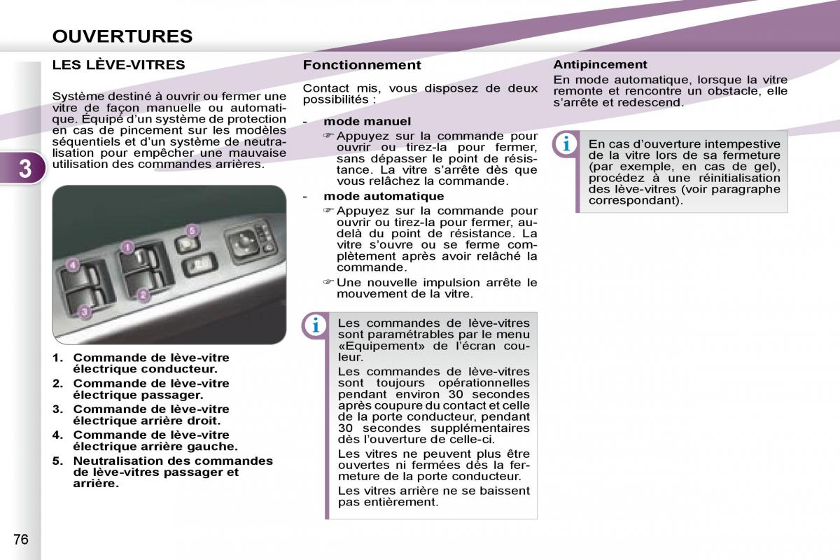 manual Peugeot 4007 manuel du proprietaire / page 75