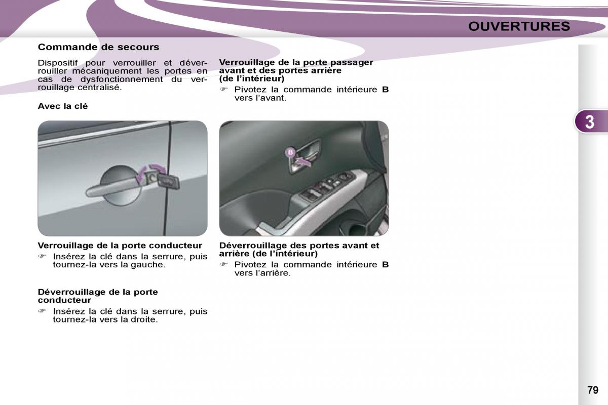 manual Peugeot 4007 manuel du proprietaire / page 78