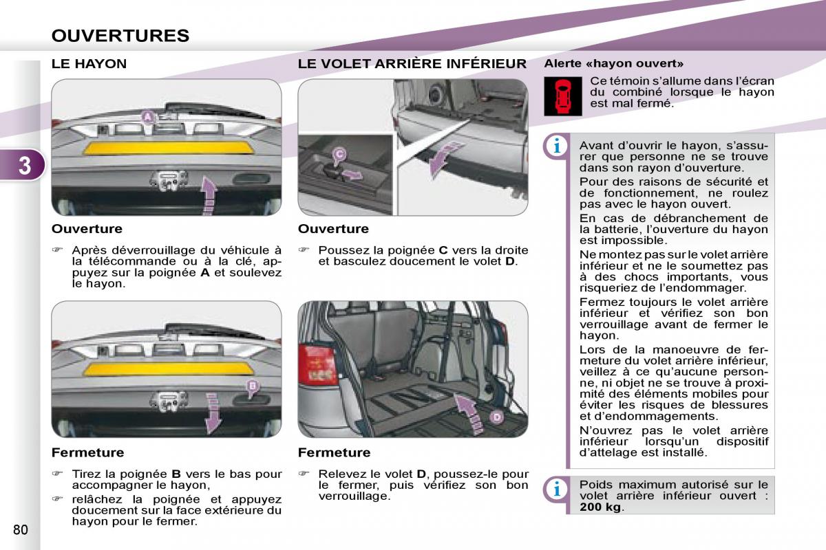 Peugeot 4007 manuel du proprietaire / page 79