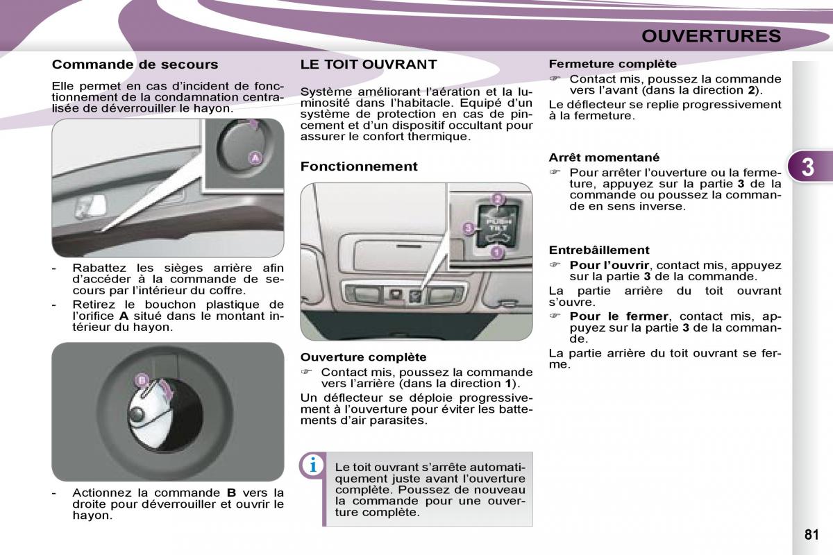 manual Peugeot 4007 manuel du proprietaire / page 80