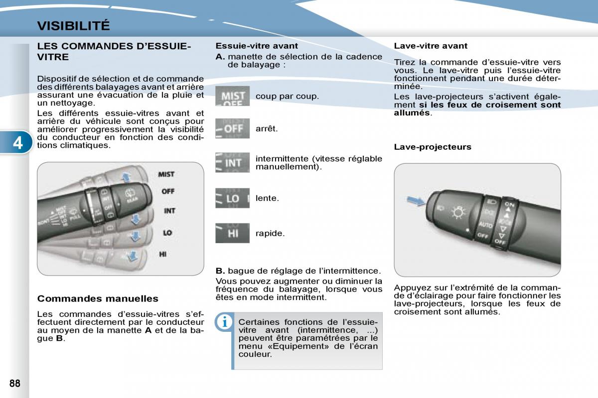 manual Peugeot 4007 manuel du proprietaire / page 87