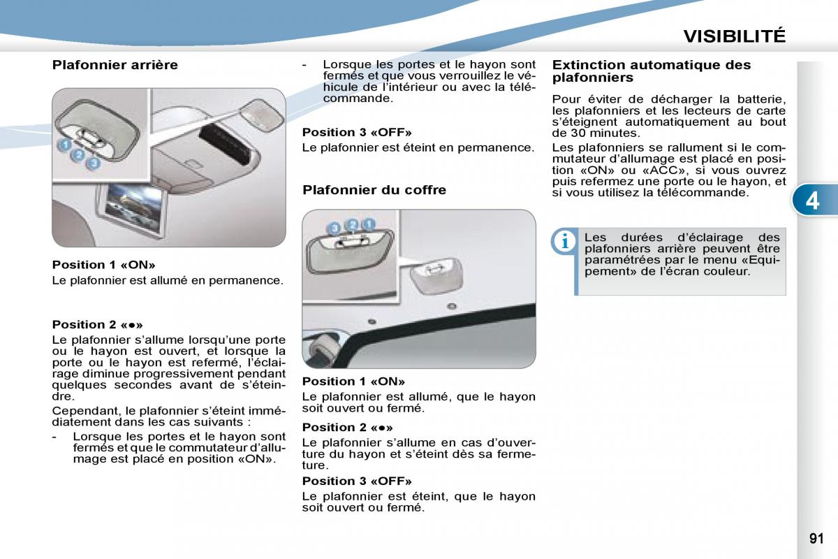 manual Peugeot 4007 manuel du proprietaire / page 90