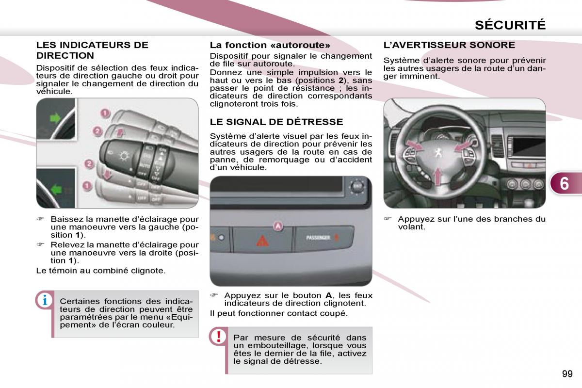 manual Peugeot 4007 manuel du proprietaire / page 98