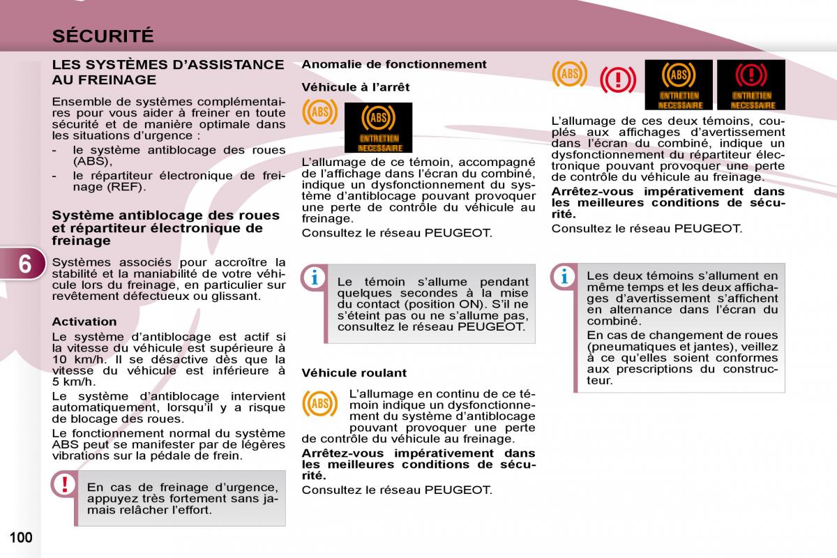 manual Peugeot 4007 manuel du proprietaire / page 99