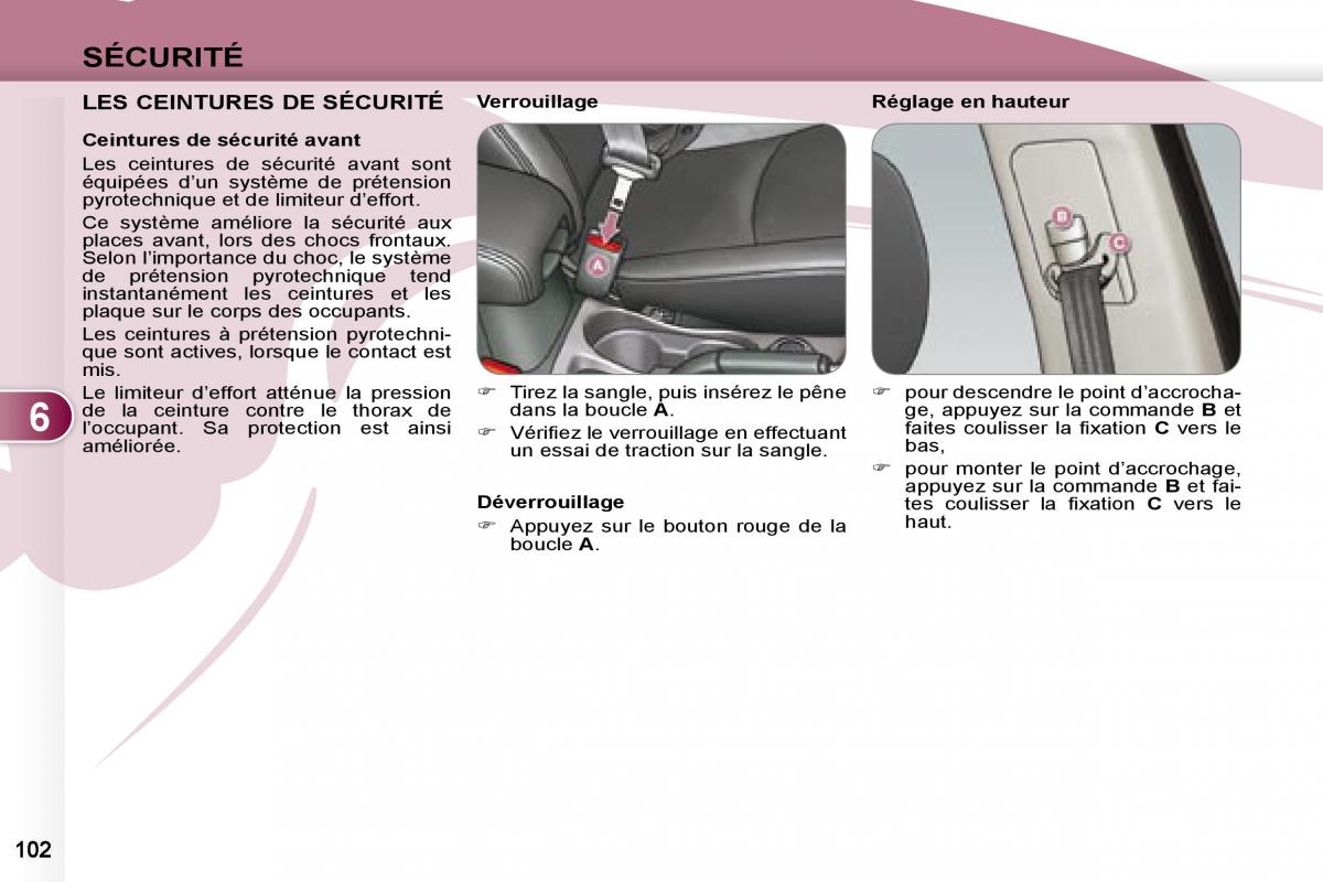 manual Peugeot 4007 manuel du proprietaire / page 101