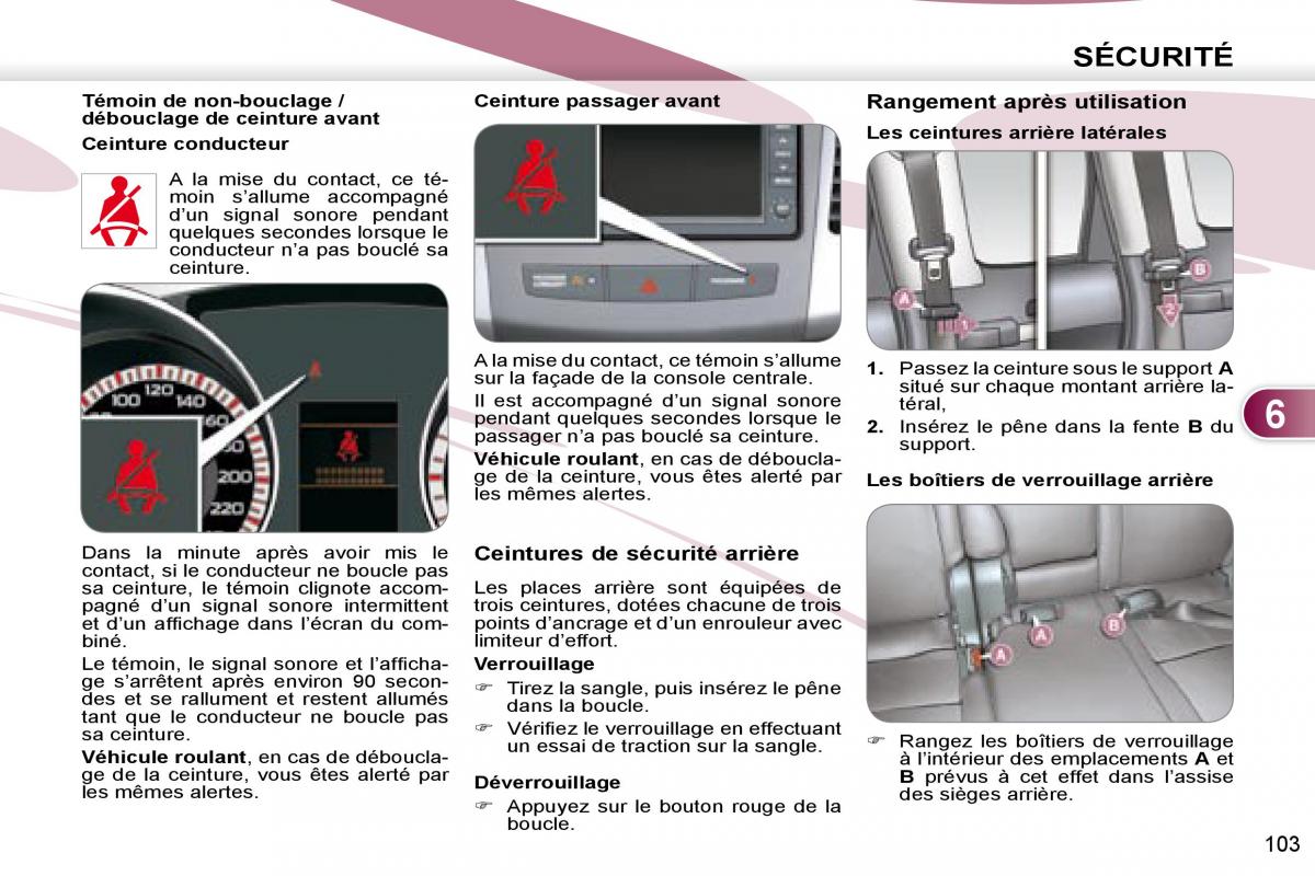 manual Peugeot 4007 manuel du proprietaire / page 102