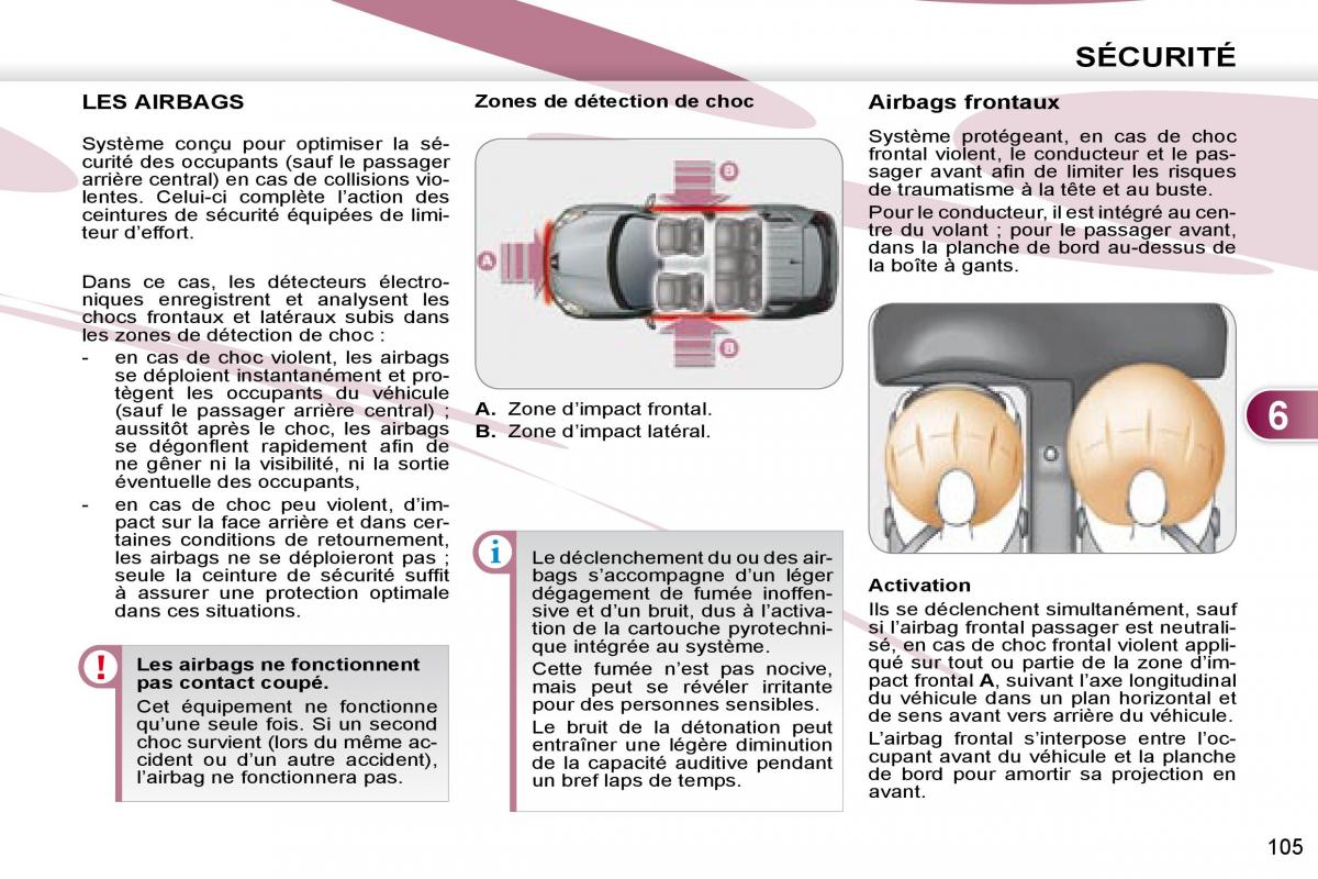 manual Peugeot 4007 manuel du proprietaire / page 104