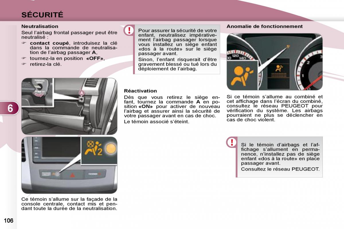 manual Peugeot 4007 manuel du proprietaire / page 105