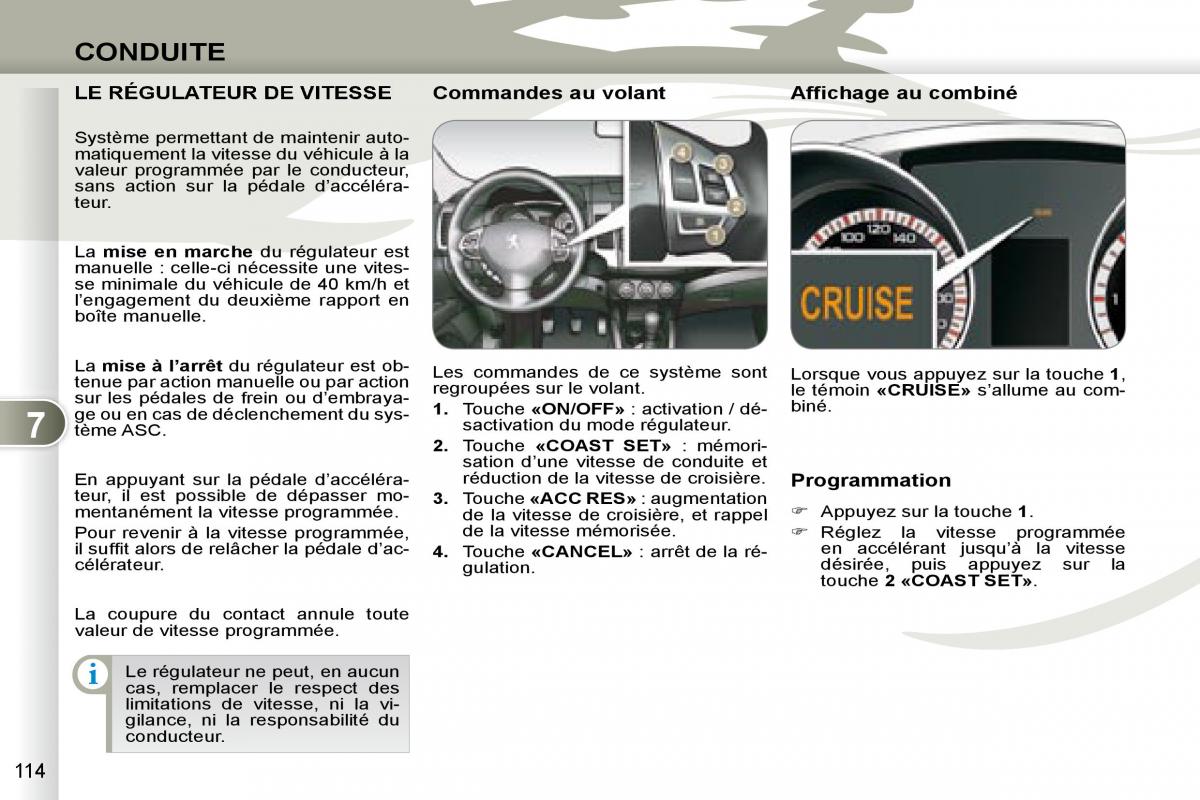 manual Peugeot 4007 manuel du proprietaire / page 113