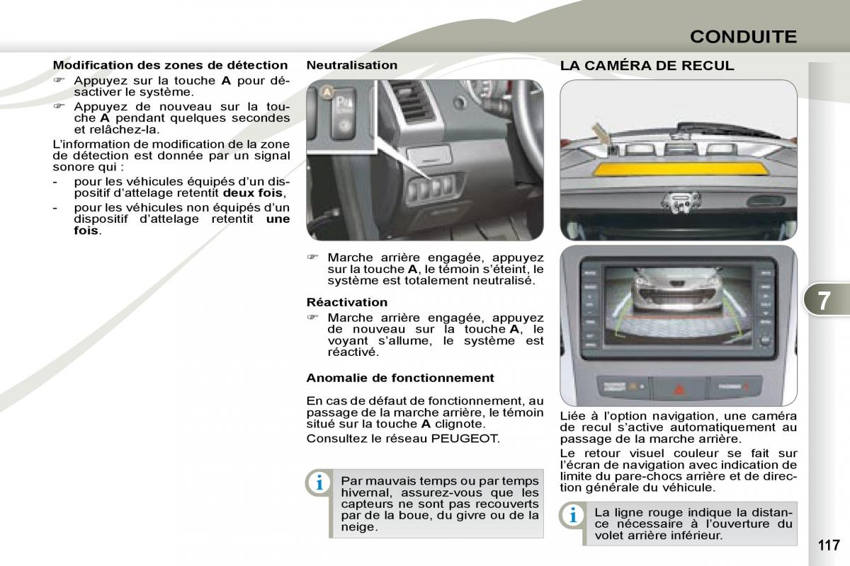 manual Peugeot 4007 manuel du proprietaire / page 116