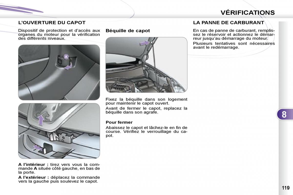 manual Peugeot 4007 manuel du proprietaire / page 117