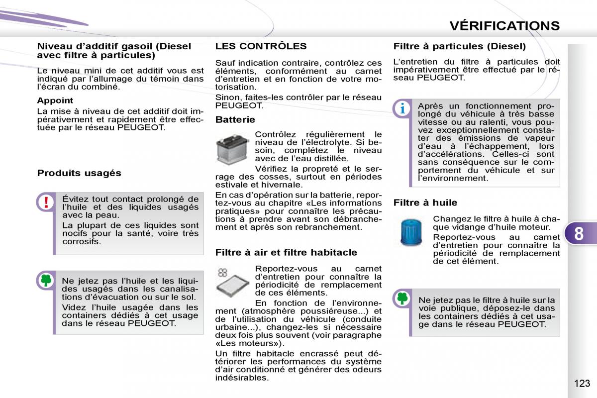 manual Peugeot 4007 manuel du proprietaire / page 121