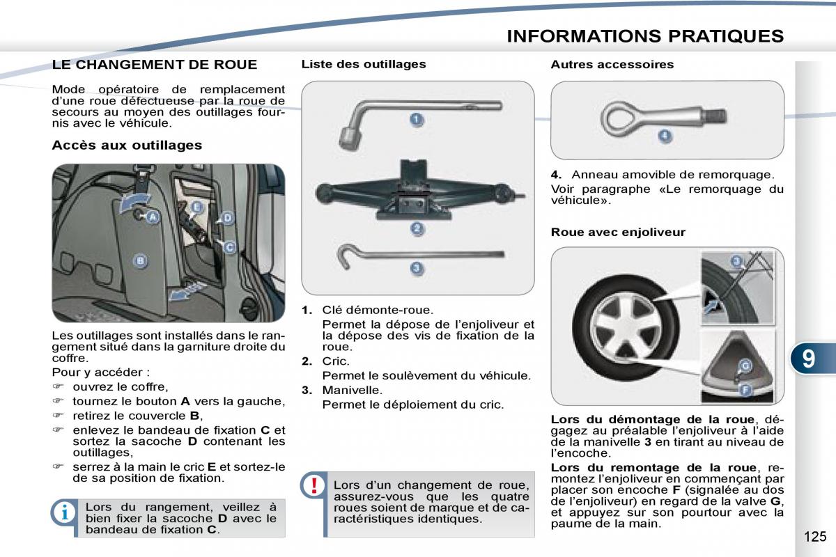 manual Peugeot 4007 manuel du proprietaire / page 124