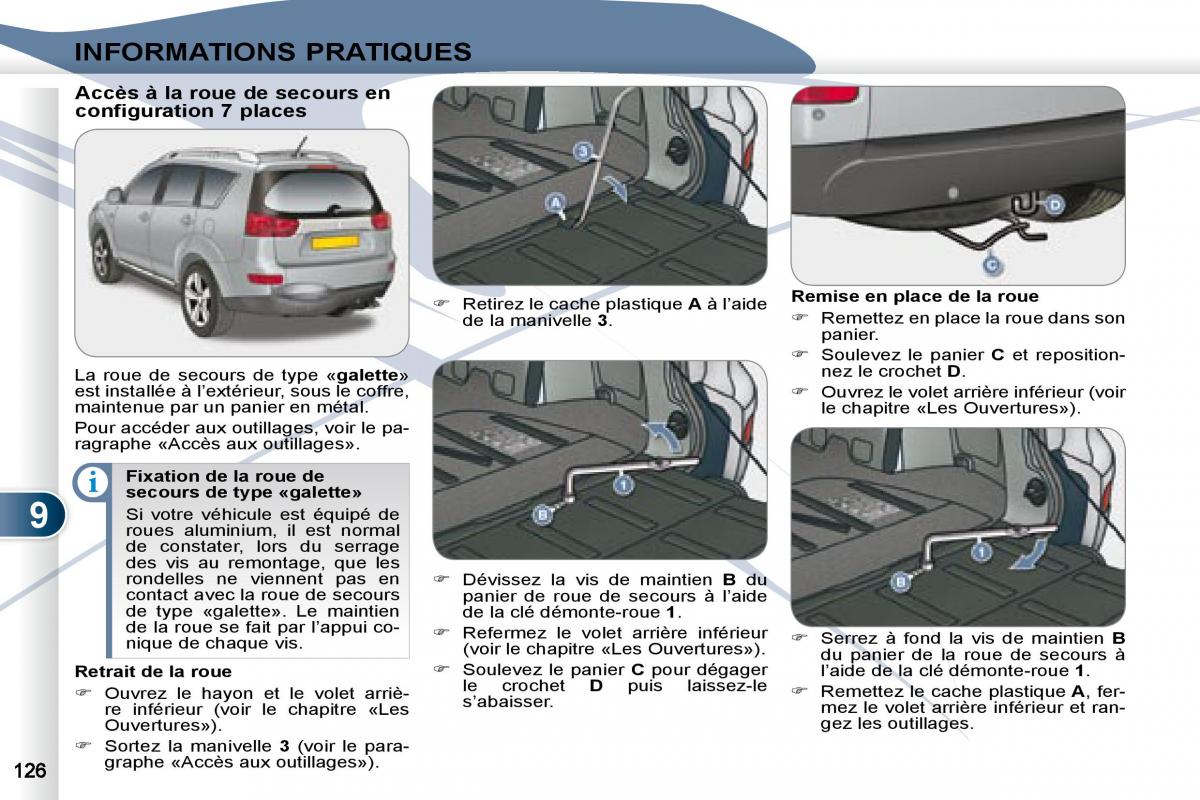 manual Peugeot 4007 manuel du proprietaire / page 125