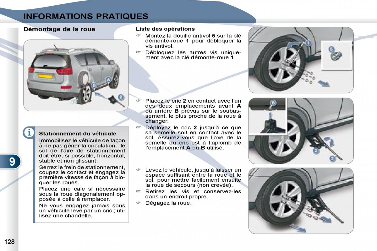 manual Peugeot 4007 manuel du proprietaire / page 127