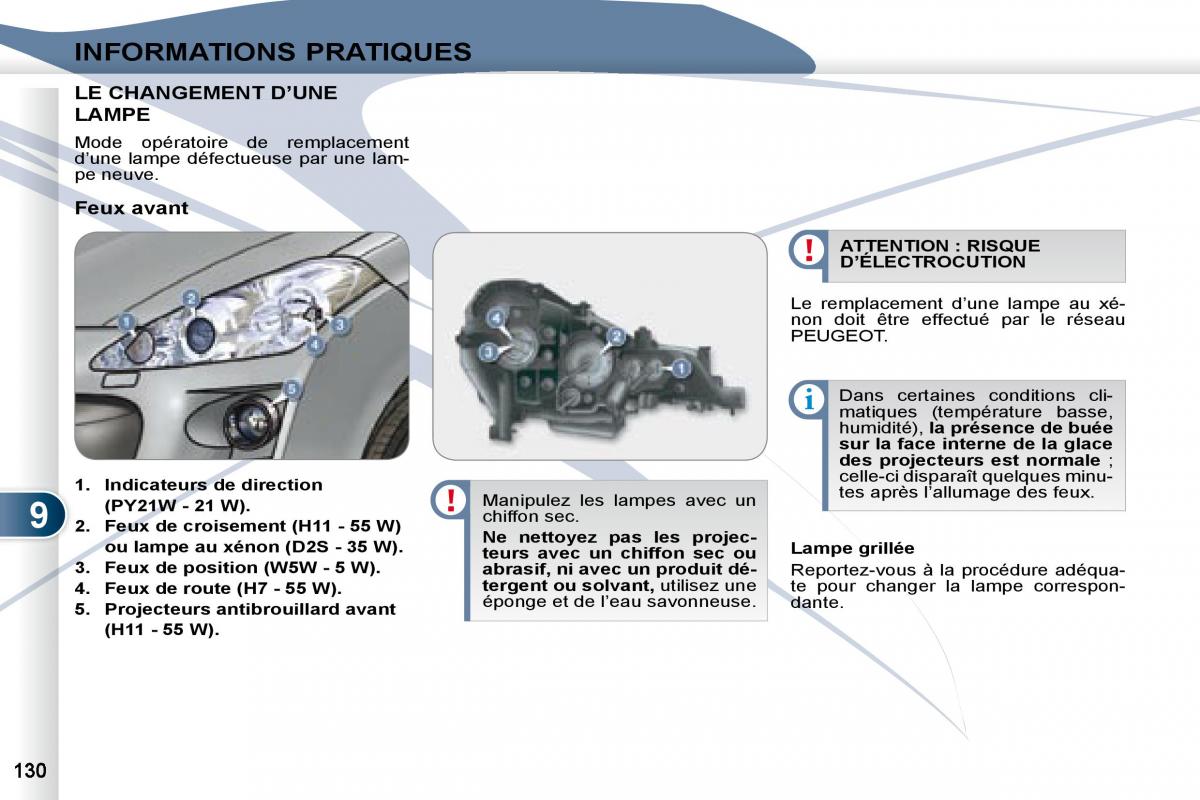 manual Peugeot 4007 manuel du proprietaire / page 129