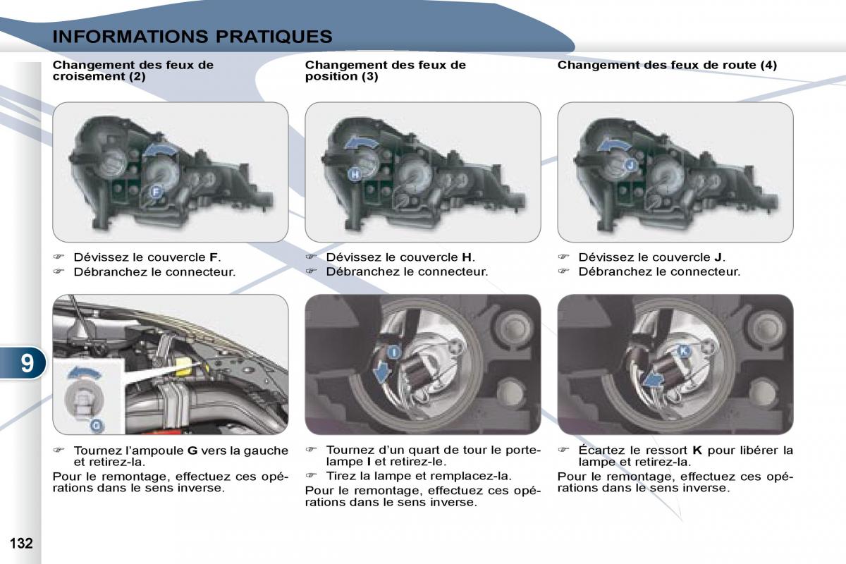 manual Peugeot 4007 manuel du proprietaire / page 131