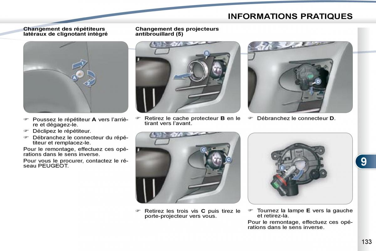 manual Peugeot 4007 manuel du proprietaire / page 132