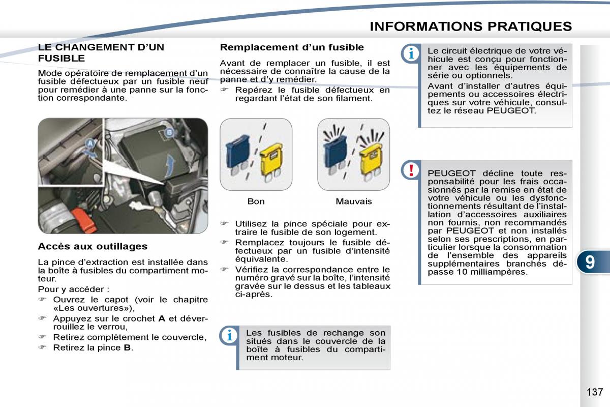 manual Peugeot 4007 manuel du proprietaire / page 136