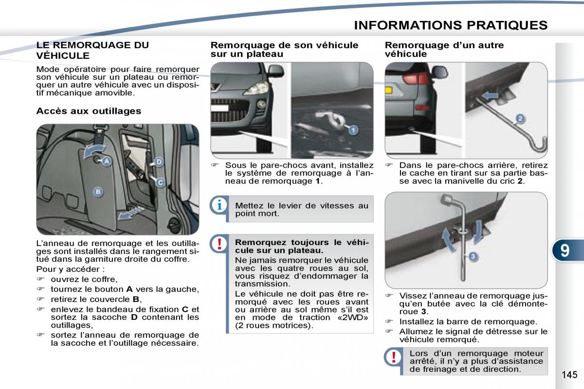 Peugeot 4007 manuel du proprietaire / page 144