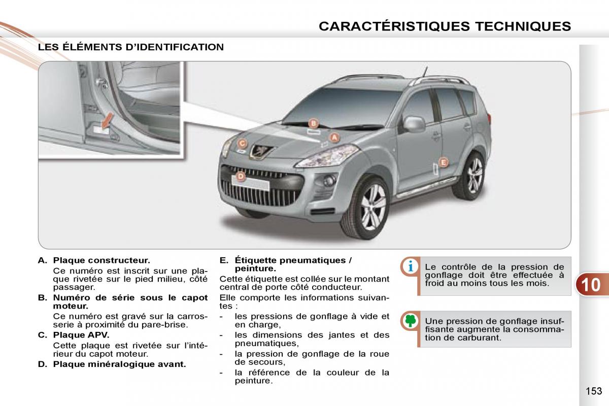 manual Peugeot 4007 manuel du proprietaire / page 152