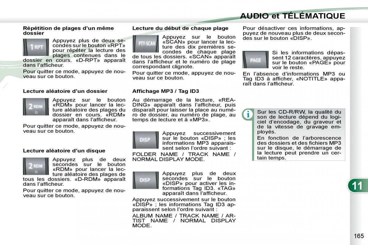 manual Peugeot 4007 manuel du proprietaire / page 164