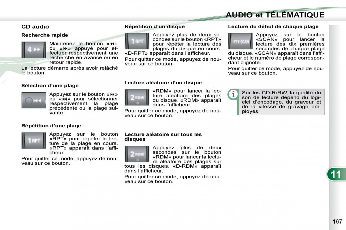 manual Peugeot 4007 manuel du proprietaire / page 166