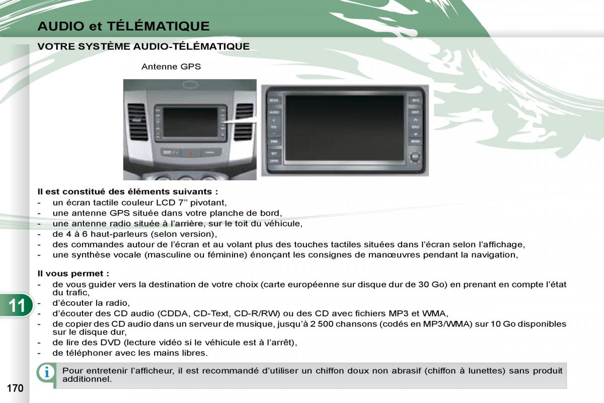 manual Peugeot 4007 manuel du proprietaire / page 169