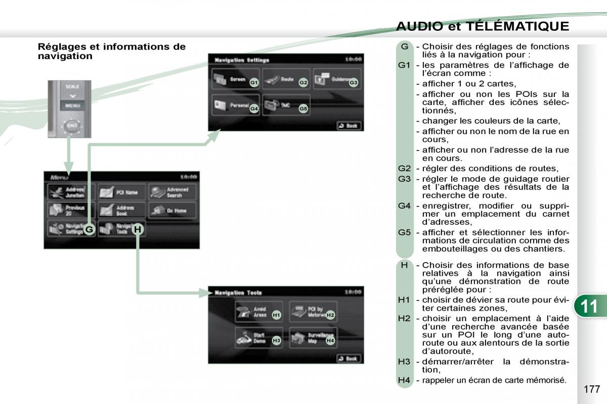 manual Peugeot 4007 manuel du proprietaire / page 176